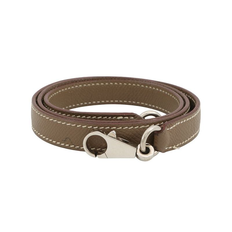 エルメス ハンドバッグ ケリー35 外縫い ヴェルソ エトゥープ/ルビー/シルバー金具 エプソン □R刻印 2wayショルダー SPO