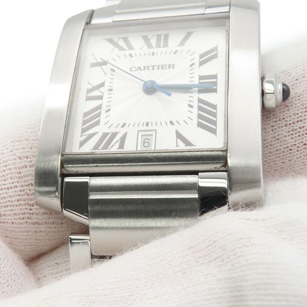 カルティエ タンクフランセーズ LM W51002Q3 Cartier 腕時計 シルバー文字盤