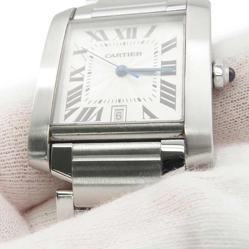カルティエ タンクフランセーズ LM W51002Q3 Cartier 腕時計 シルバー文字盤
