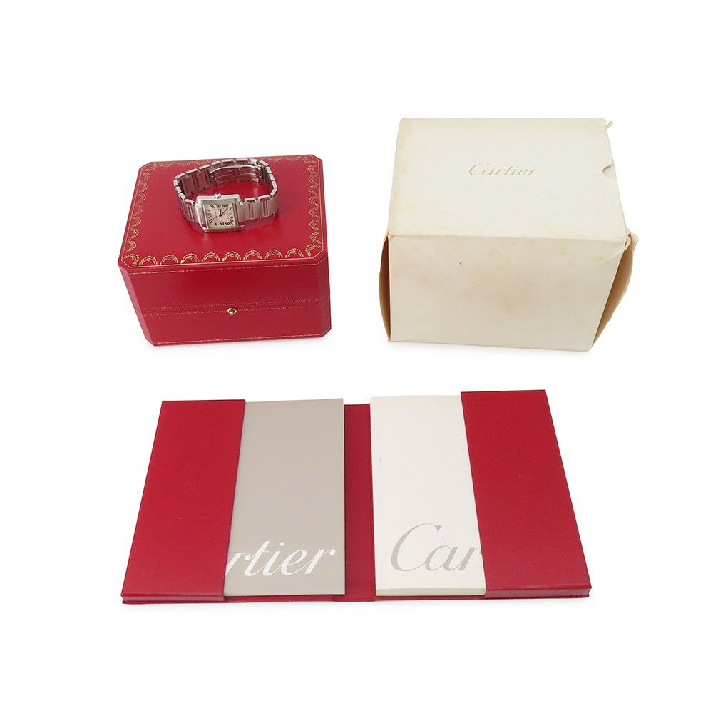 カルティエ タンクフランセーズ LM W51002Q3 Cartier 腕時計 シルバー文字盤