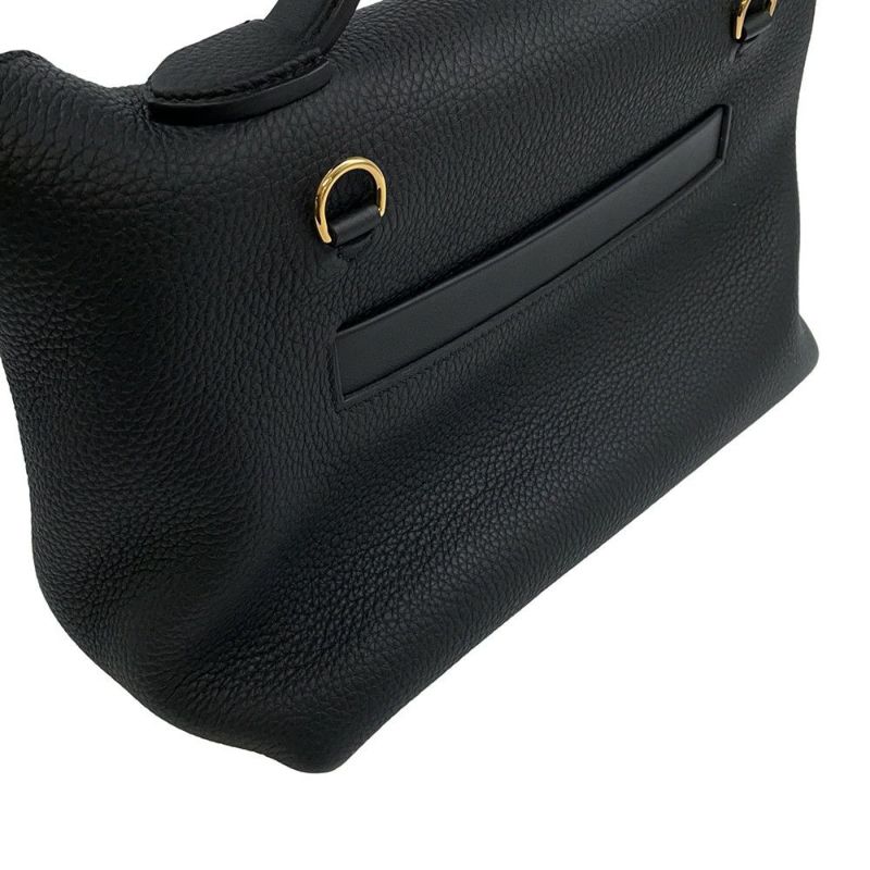 エルメス 24/24 29 サック ヴァンキャトル ブラック/ゴールド金具 トゴ/スイフト B刻印 HERMES 2wayショルダー 黒