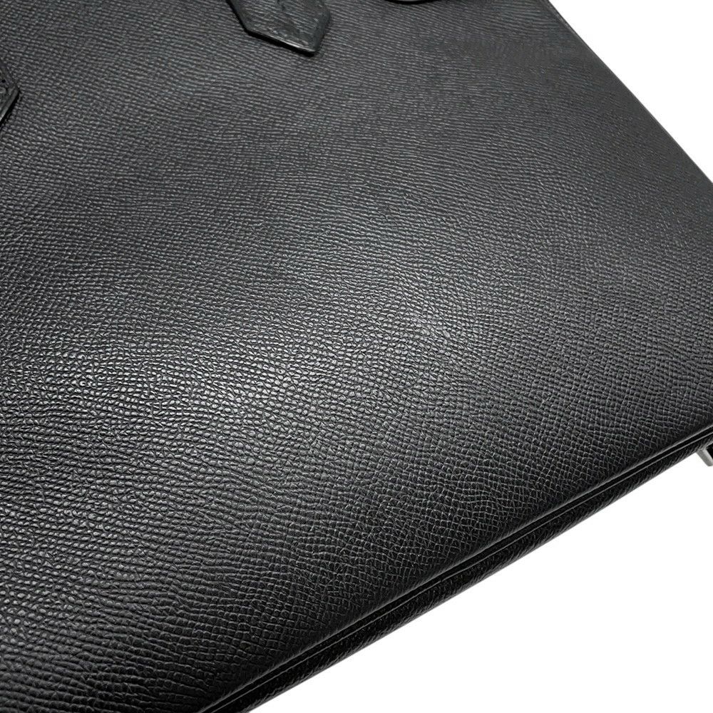エルメス バーキン30 ブラック/シルバー金具 エプソン T刻印 HERMES Birkin ハンドバッグ 黒