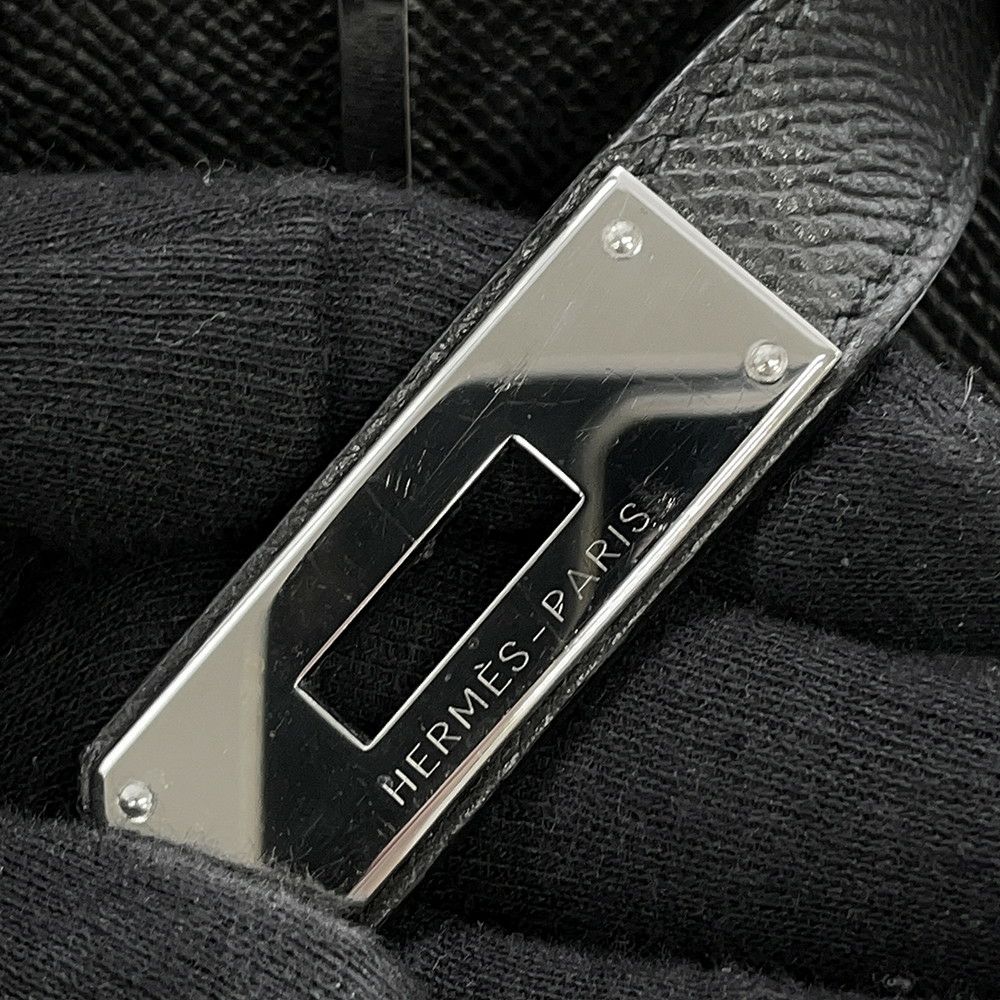 エルメス バーキン30 ブラック/シルバー金具 エプソン T刻印 HERMES Birkin ハンドバッグ 黒