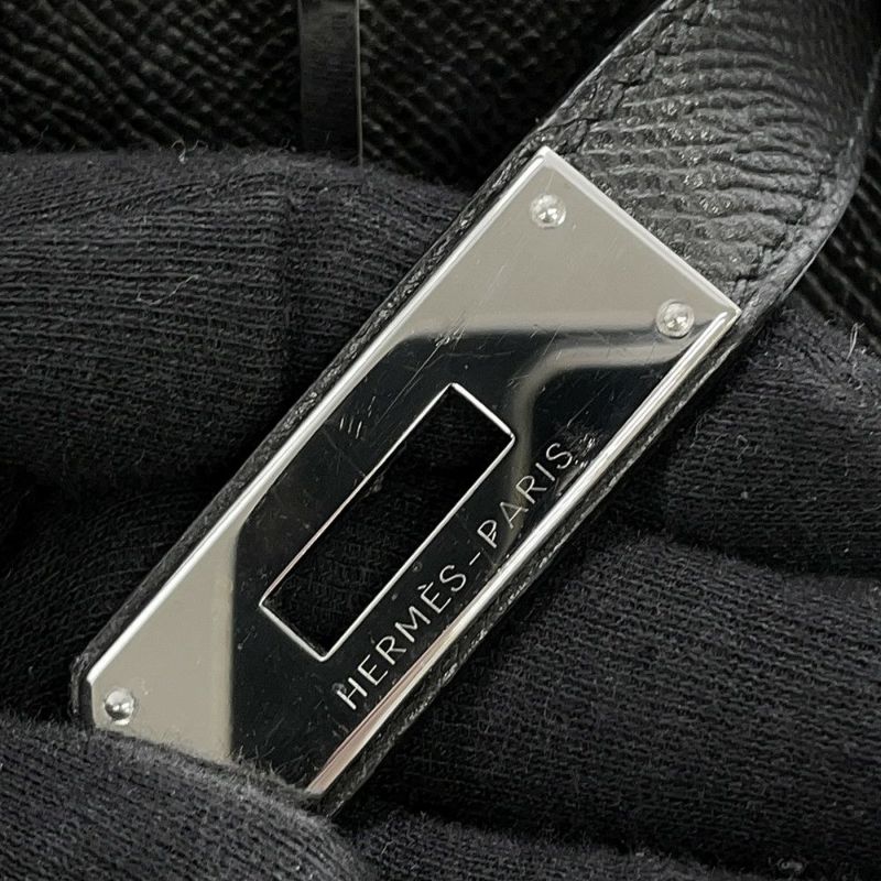 エルメス バーキン30 ブラック/シルバー金具 エプソン T刻印 HERMES Birkin ハンドバッグ 黒
