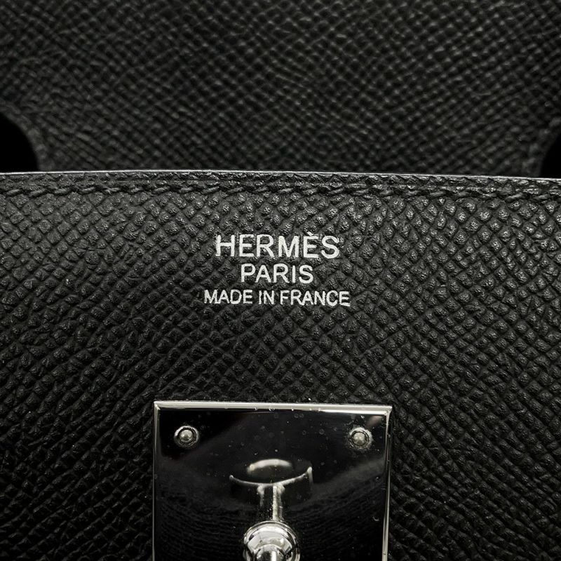 エルメス バーキン30 ブラック/シルバー金具 エプソン T刻印 HERMES Birkin ハンドバッグ 黒