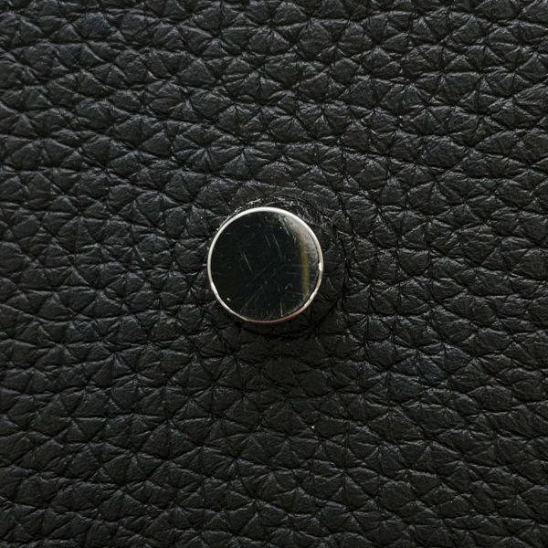 エルメス ハンドバッグ リンディ26 ブラック/シルバー金具 トリヨンクレマンス K刻印 2wayショルダー 黒