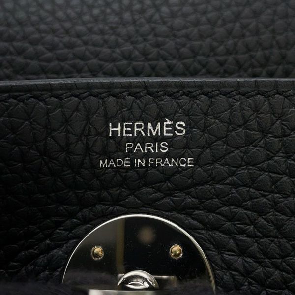 エルメス ハンドバッグ リンディ26 ブラック/シルバー金具 トリヨンクレマンス K刻印 2wayショルダー 黒