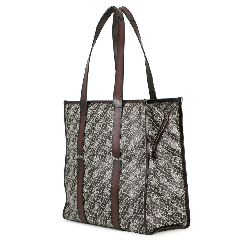 ベルルッティ トートバッグ カバ・ドゥ・ヴォヤージュ トワル・マルブフ 折り畳み式 Berluti アウトレット品