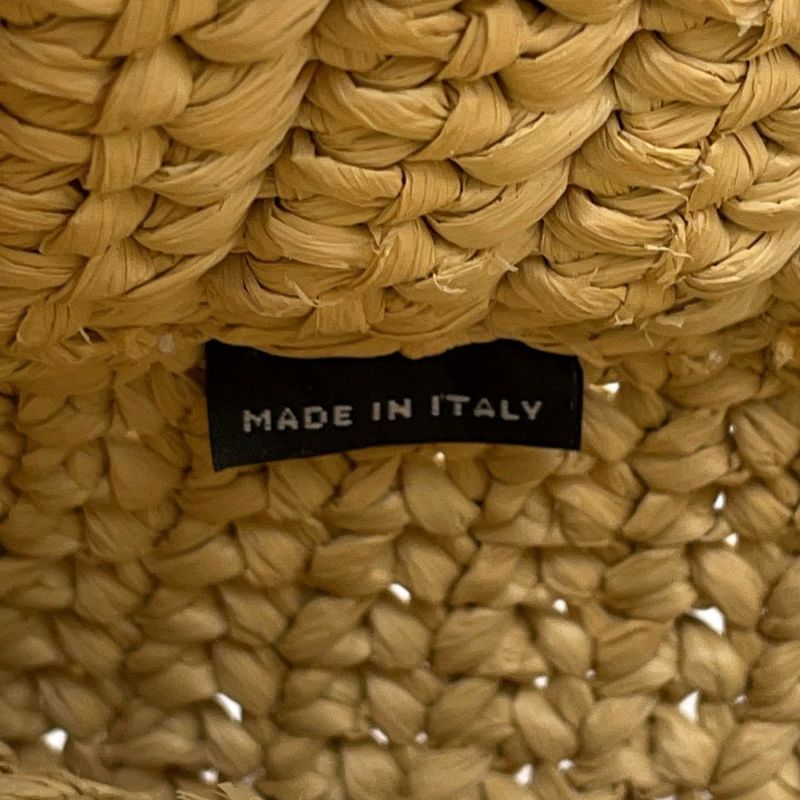 プラダ トートバッグ クロシェ ロゴ ラフィア 1BG392 PRADA かごバッグ