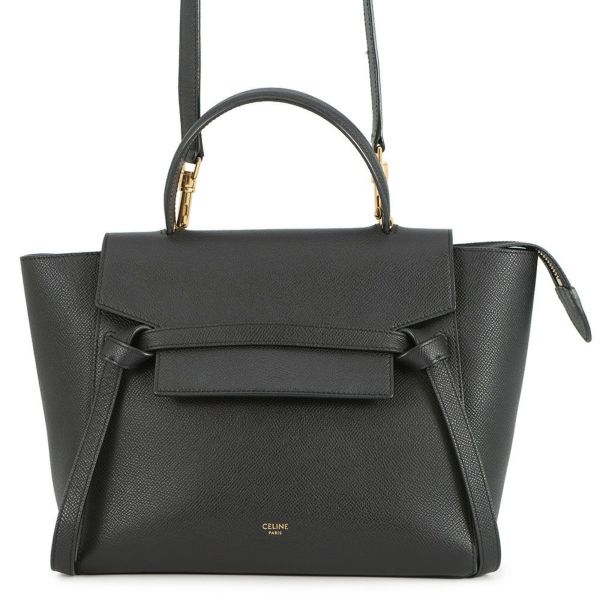 セリーヌ ハンドバッグ ベルトバッグ レザー 189153ZVA CELINE バッグ 2wayショルダー 黒