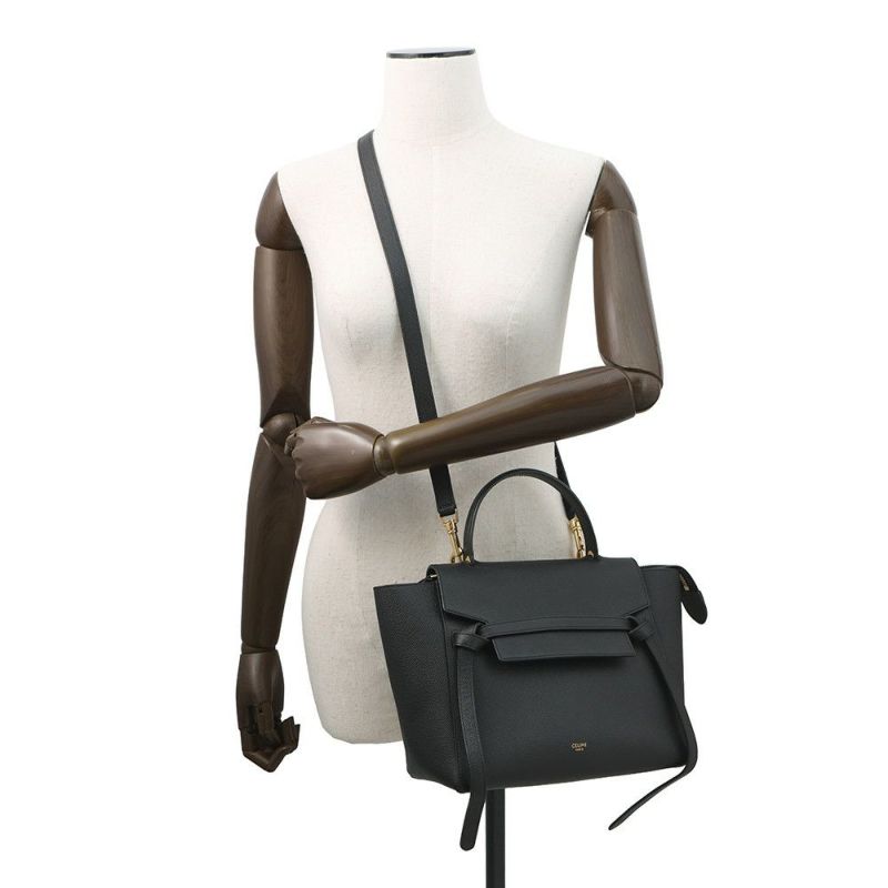 セリーヌ ハンドバッグ ベルトバッグ レザー 189153ZVA CELINE バッグ 2wayショルダー 黒