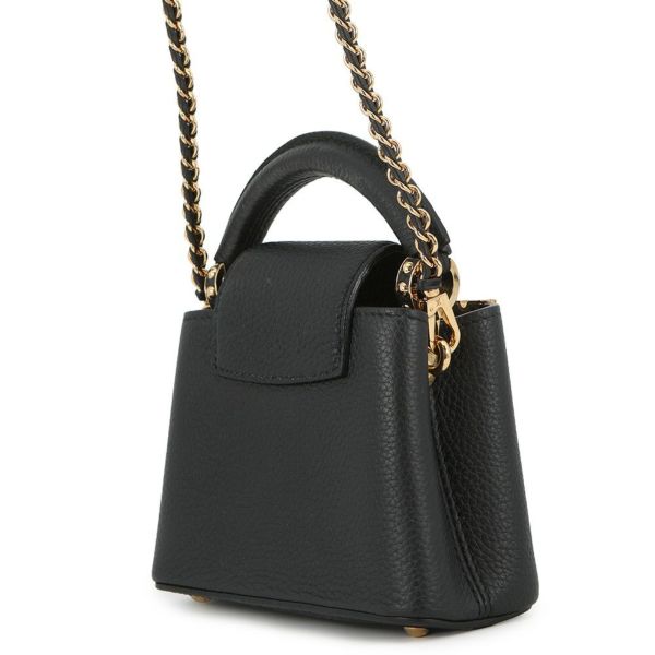 ルイヴィトン ハンドバッグ トリヨンレザー カプシーヌ NANO M10166 2wayショルダー 黒 ブラック