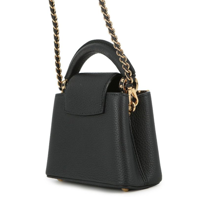 ルイヴィトン ハンドバッグ トリヨンレザー カプシーヌ NANO M10166 2wayショルダー 黒 ブラック