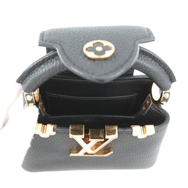 ルイヴィトン ハンドバッグ トリヨンレザー カプシーヌ NANO M10166 2wayショルダー 黒 ブラック