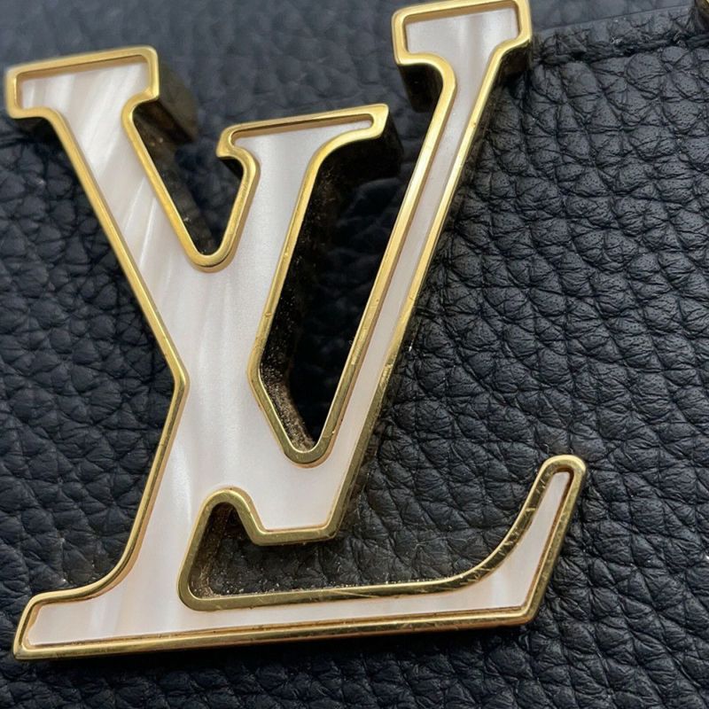 ルイヴィトン ハンドバッグ トリヨンレザー カプシーヌ NANO M10166 2wayショルダー 黒 ブラック