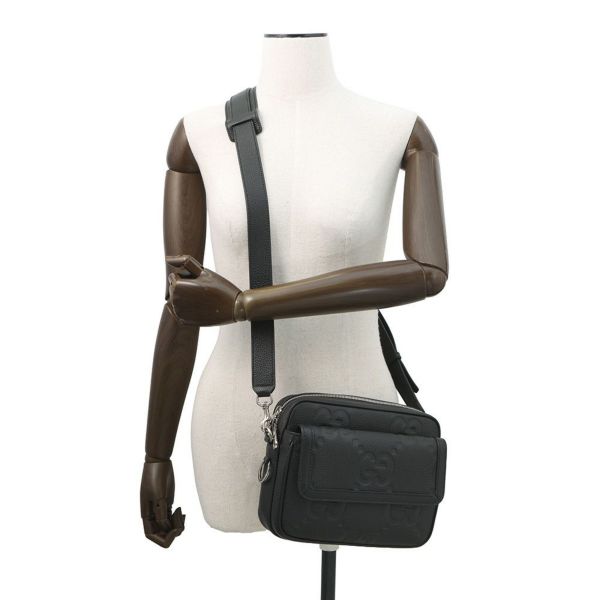 グッチ ショルダーバッグ ジャンボGG スモール クロスボディバッグ 794088 GUCCI 黒