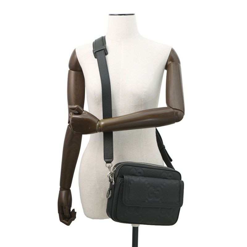 グッチ ショルダーバッグ ジャンボGG スモール クロスボディバッグ 794088 GUCCI 黒