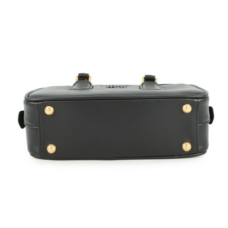 ミュウミュウ ハンドバッグ アルカディ レギュラー レザー 5BB142 Miu Miu 2way 黒