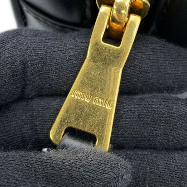 ミュウミュウ ハンドバッグ アルカディ レギュラー レザー 5BB142 Miu Miu 2way 黒