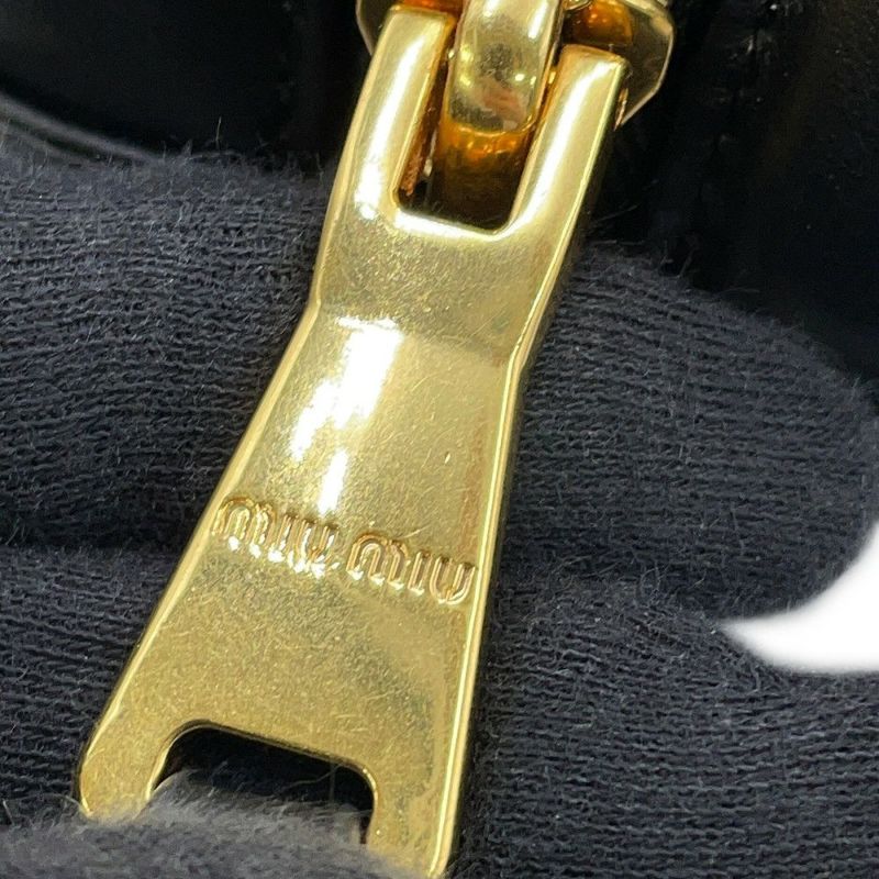 ミュウミュウ ハンドバッグ アルカディ レギュラー レザー 5BB142 Miu Miu 2way 黒