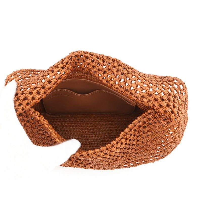 ロエベ ショルダーバッグ オラバッグ ミディアム ラフィア AP22P22X02 LOEWE 2way ブラウン