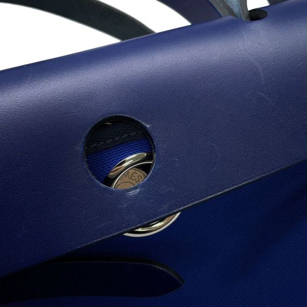 エルメス エールバッグジップPM ブルーエレクトリック/ブルーサフィール/シルバー金具 トワルアッシュ/ヴァッシュハンター Z刻印