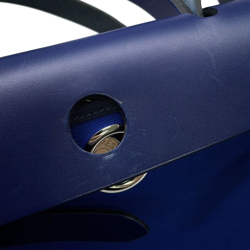 エルメス エールバッグジップPM ブルーエレクトリック/ブルーサフィール/シルバー金具 トワルアッシュ/ヴァッシュハンター Z刻印