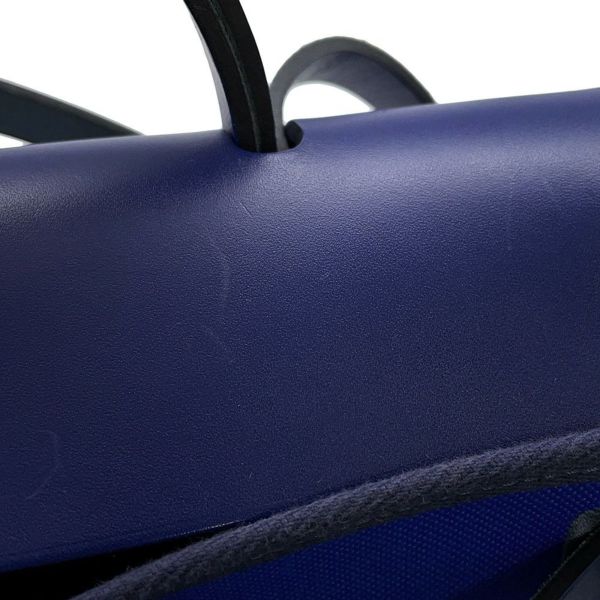 エルメス エールバッグジップPM ブルーエレクトリック/ブルーサフィール/シルバー金具 トワルアッシュ/ヴァッシュハンター Z刻印