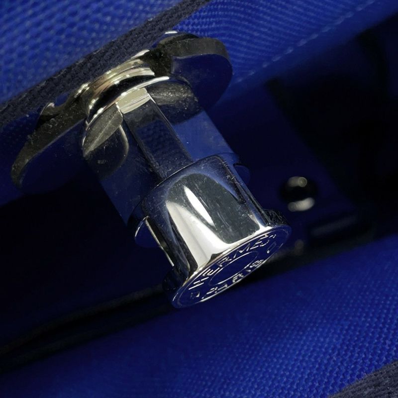 エルメス エールバッグジップPM ブルーエレクトリック/ブルーサフィール/シルバー金具 トワルアッシュ/ヴァッシュハンター Z刻印