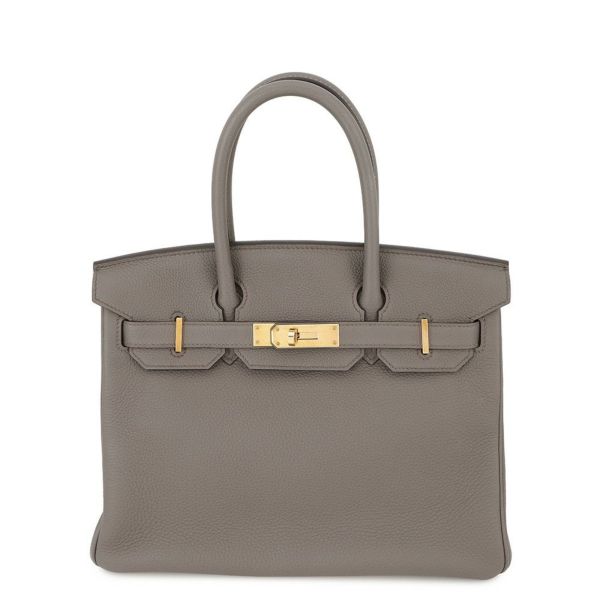 エルメス バーキン30 エタン/ピンクゴールド金具 トゴ D刻印 HERMES Birkin ハンドバッグ