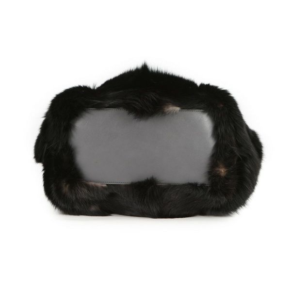 トッズ ハンドバッグ ミンクファー TOD'S 2wayショルダー 黒