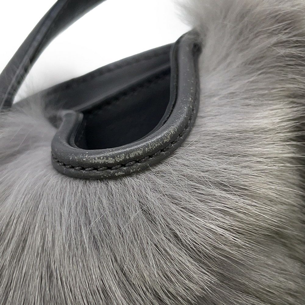 トッズ ハンドバッグ ミンクファー TOD'S 2wayショルダー 黒