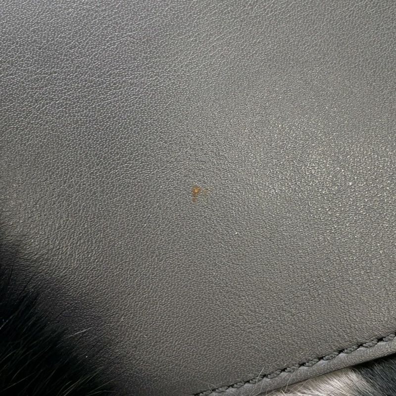 トッズ ハンドバッグ ミンクファー TOD'S 2wayショルダー 黒