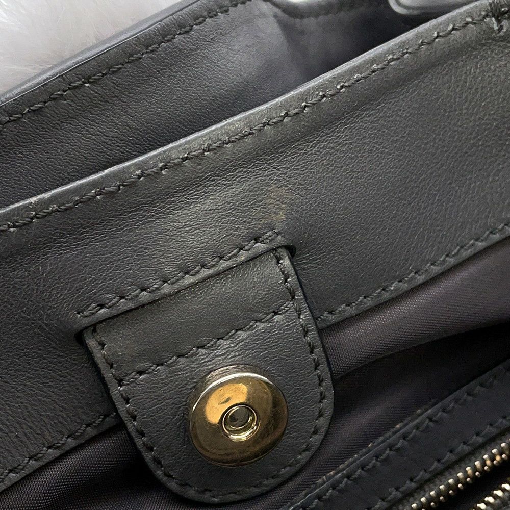 トッズ ハンドバッグ ミンクファー TOD'S 2wayショルダー 黒