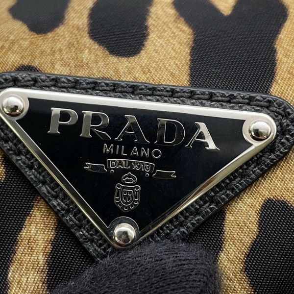 プラダ リュック レオパード Re-Nylon ナイロン 1BZ811 PRADA バッグ 黒