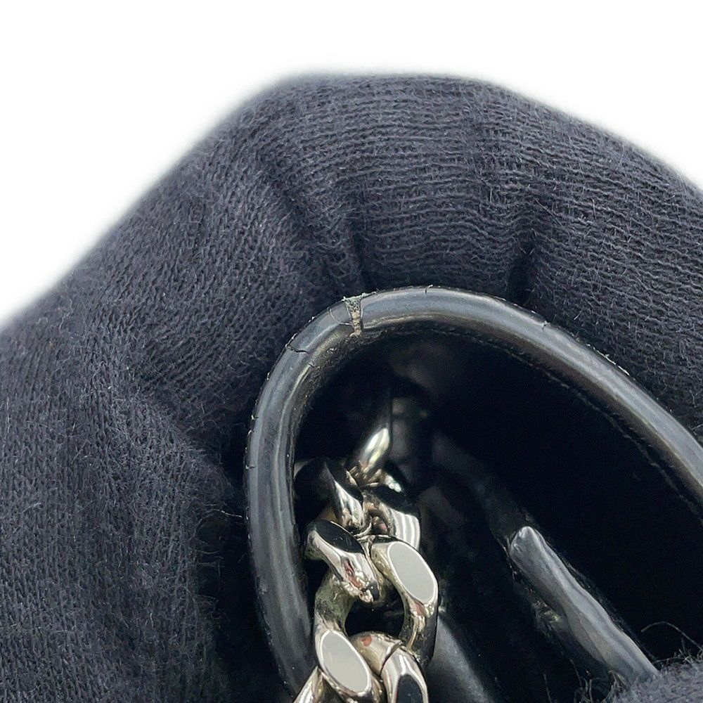 サンローランパリ チェーンウォレット クロコ型押しレザー 377829 SAINT LAURENT PARIS 財布 黒