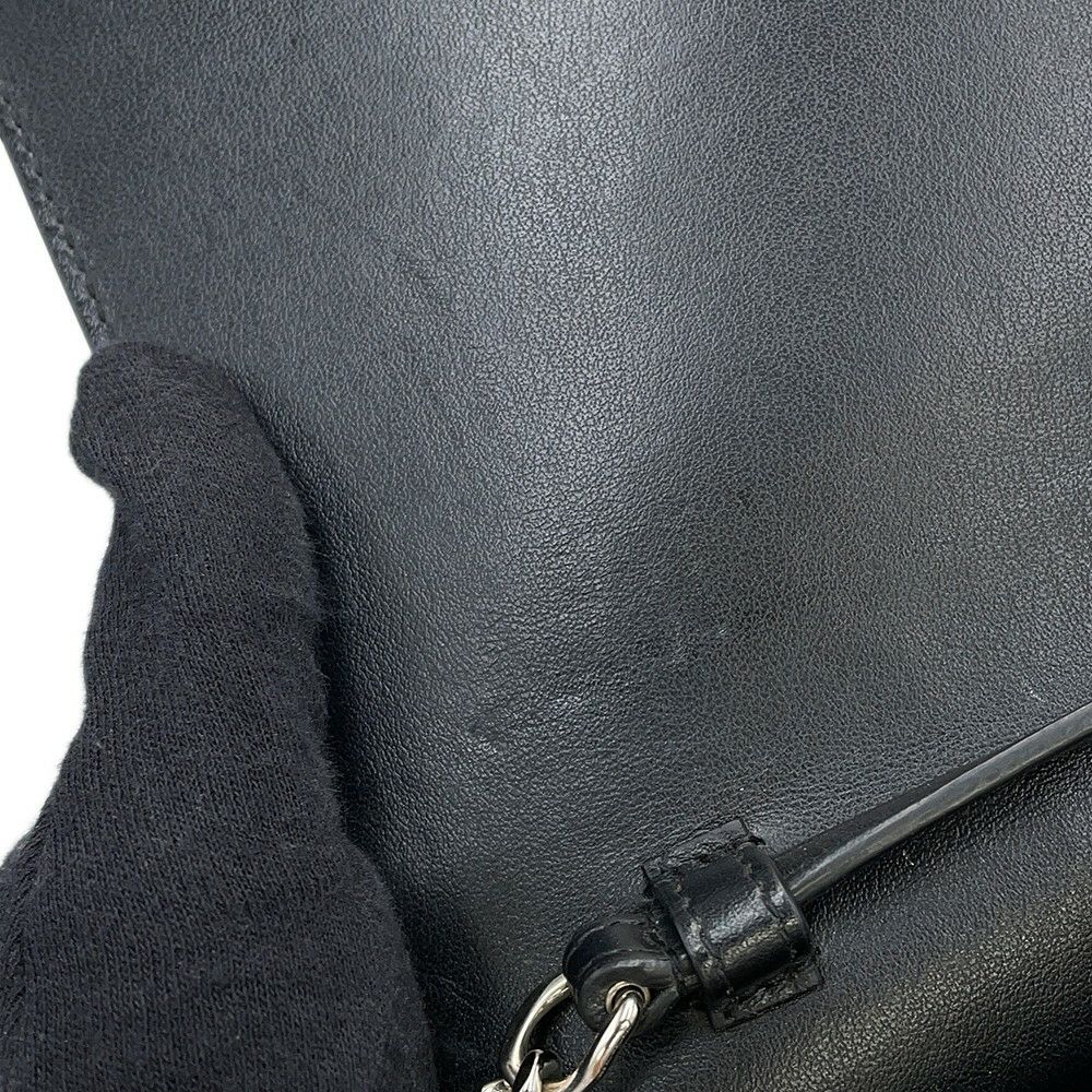 サンローランパリ チェーンウォレット クロコ型押しレザー 377829 SAINT LAURENT PARIS 財布 黒