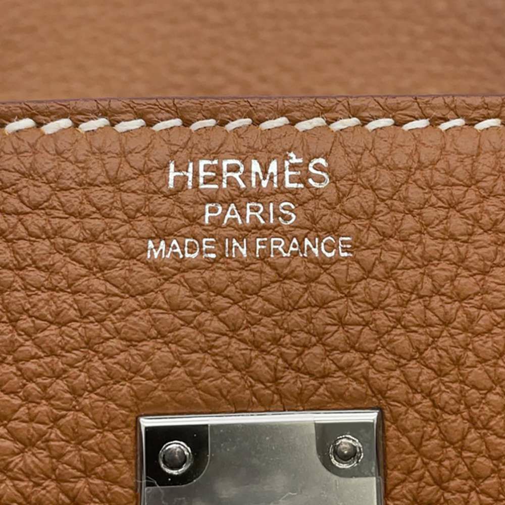 エルメス バーキン25 ゴールド/シルバー金具 トゴ W刻印 HERMES Birkin ハンドバッグ
