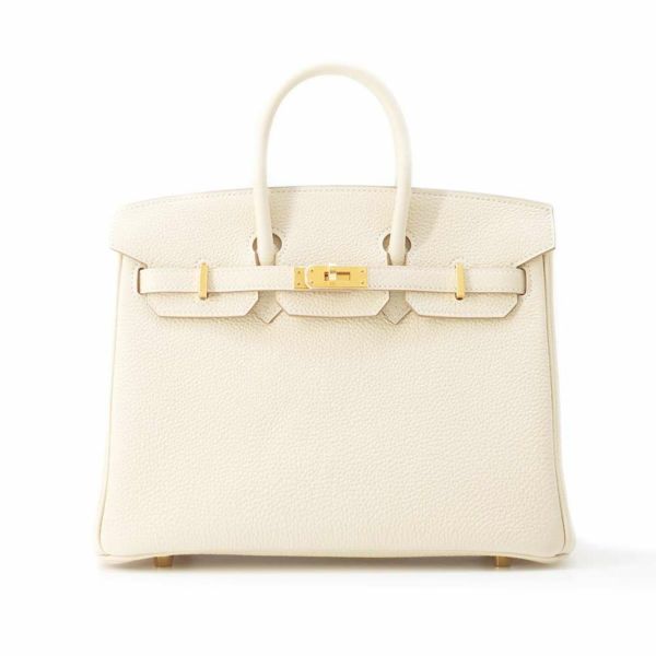 エルメス バーキン25 クレ/ゴールド金具 トゴ W刻印 HERMES Birkin ハンドバッグ