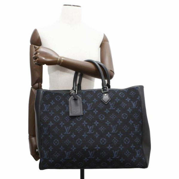 ルイヴィトン トートバッグ モノグラム・ジャカード グラン・サック M55203 LOUIS VUITTON 黒 ブラック