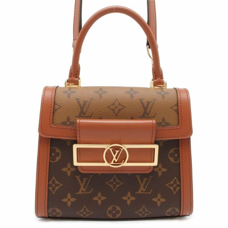 ルイヴィトン ハンドバッグ モノグラム・リバース ドーフィーヌ キャピタル M46751 LOUIS VUITTON 2way 黒 ブラック