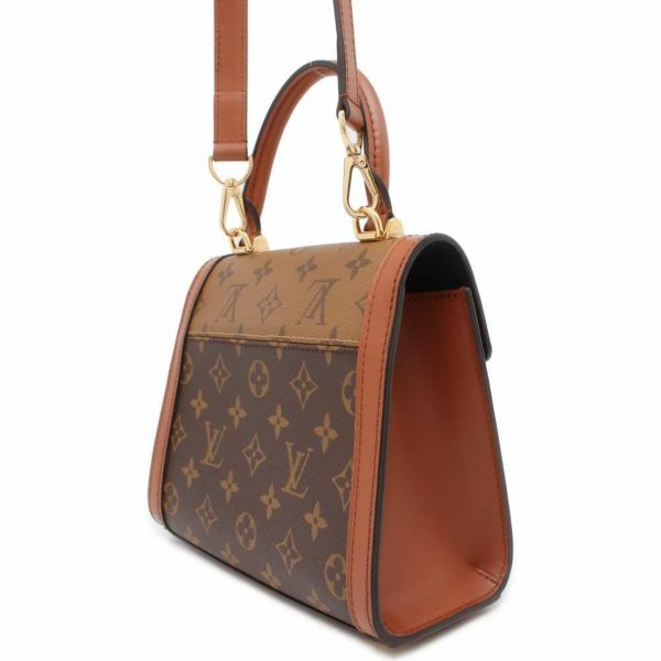 ルイヴィトン ハンドバッグ モノグラム・リバース ドーフィーヌ キャピタル M46751 LOUIS VUITTON 2way 黒 ブラック