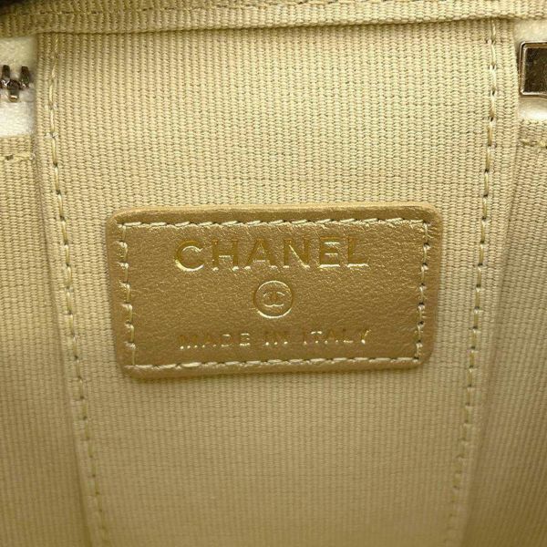 シャネル チェーンショルダーバッグ ココマーク マトラッセ ココボール バニティバッグ スモール AP1447 CHANEL 白