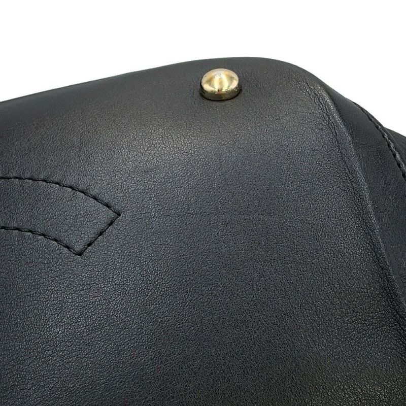 シャネル ハンドバッグ ココマーク マトラッセ レザー CHANEL 2way 黒