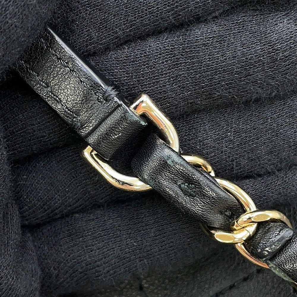 シャネル ハンドバッグ ココマーク マトラッセ レザー CHANEL 2way 黒