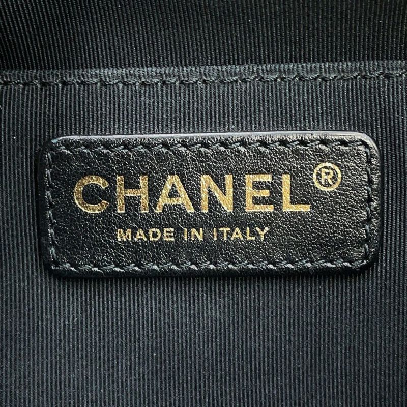 シャネル ハンドバッグ ココマーク マトラッセ レザー CHANEL 2way 黒