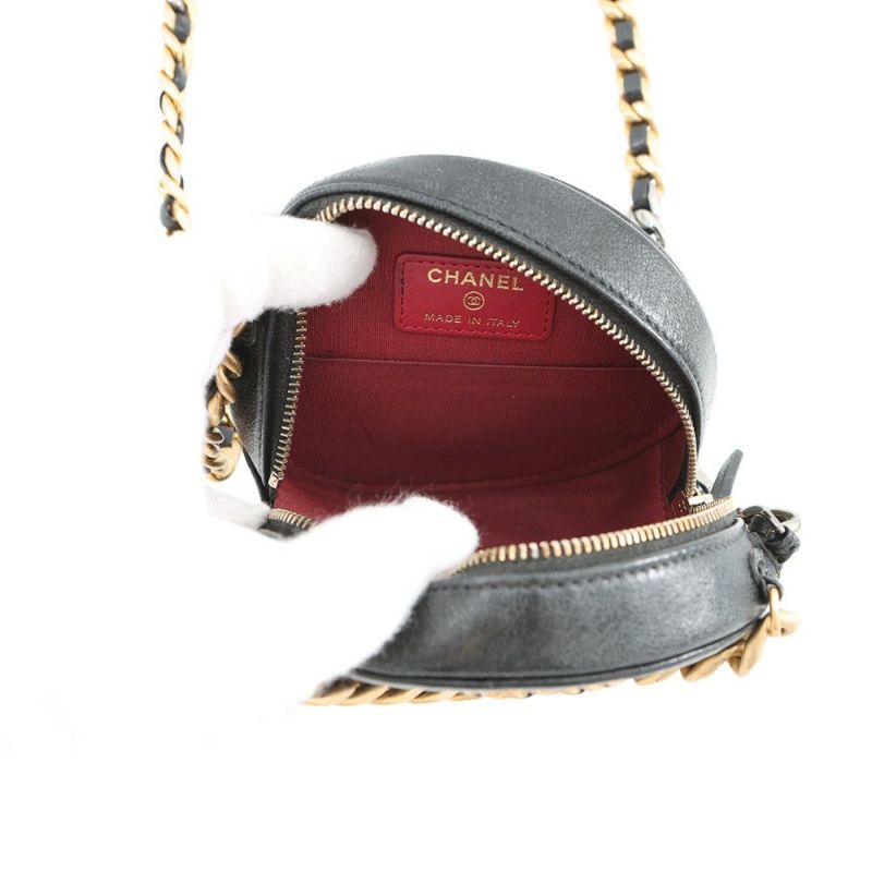 シャネル チェーンショルダーバッグ CHANEL19 ココマーク マトラッセ ラムスキン AP0945 CHANEL 黒