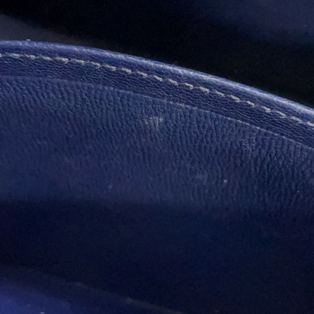 エルメス ハンドバッグ ケリー25 外縫い ブルーサフィール/シルバー金具 アリゲーターシャイン C刻印 2wayショルダー