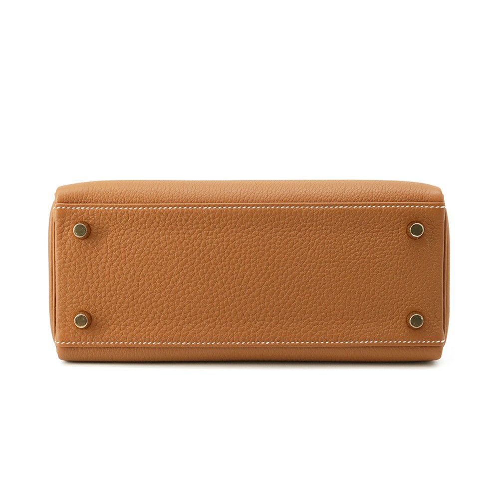 エルメス ハンドバッグ ケリー25 内縫い ゴールド/ゴールド金具 トゴ K刻印 2wayショルダー