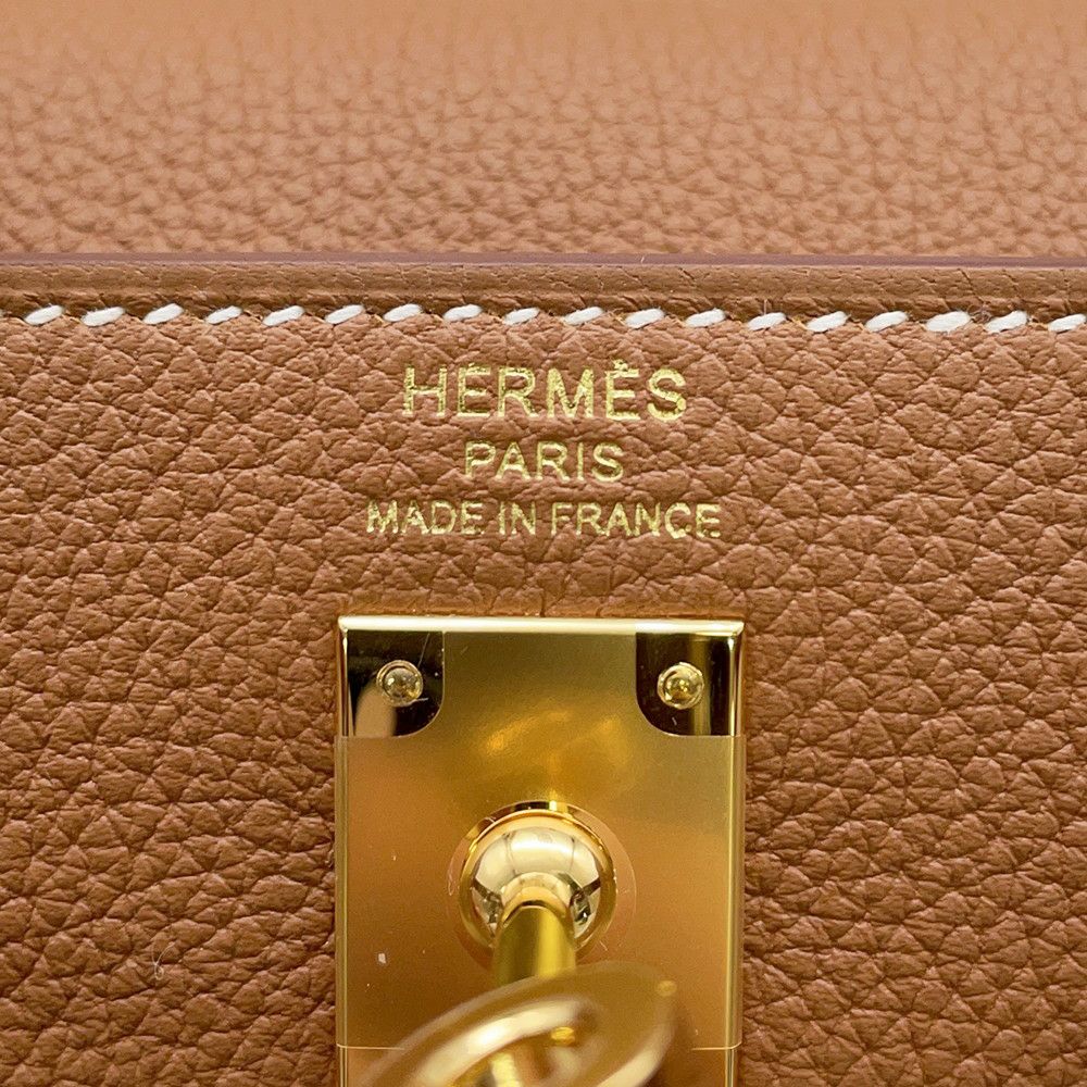 エルメス ハンドバッグ ケリー25 内縫い ゴールド/ゴールド金具 トゴ K刻印 2wayショルダー
